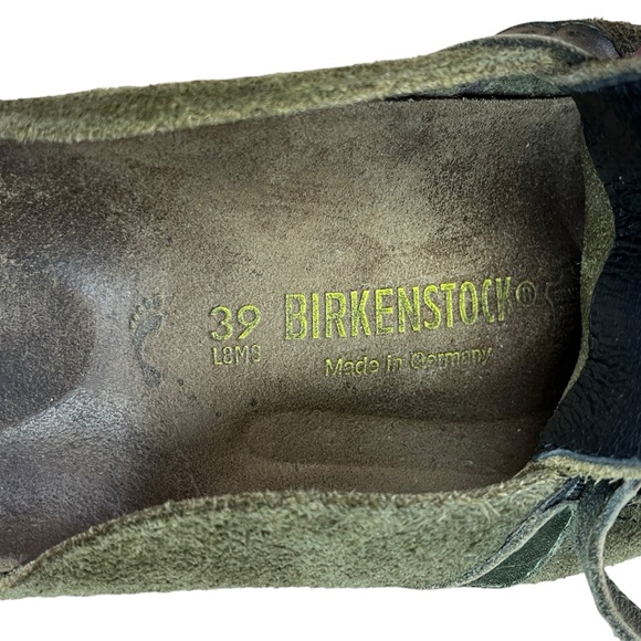 Birkenstock Eaton Olive Green Suede Leather Clogs 39 / 8 - Picture 5 of 11